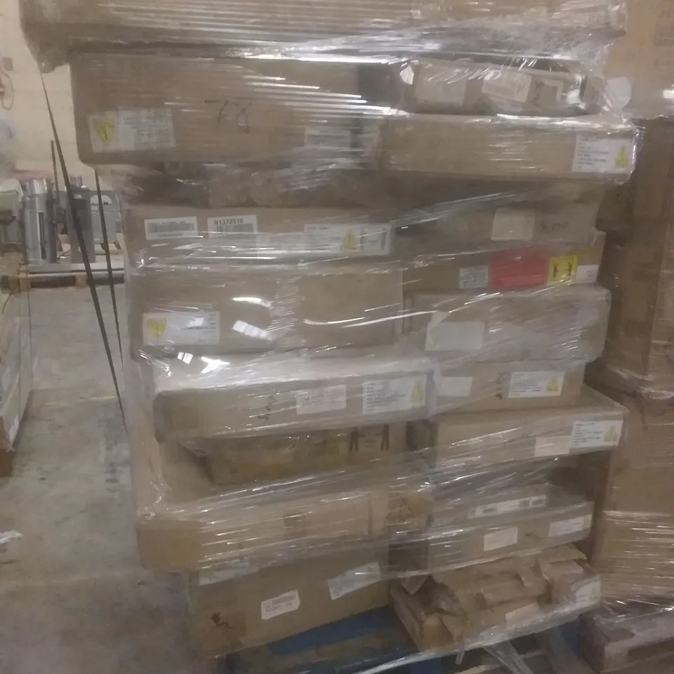 PALLET OF ASSORTED INCOMPLETE FLAT PACK FURNITURE ITEMS