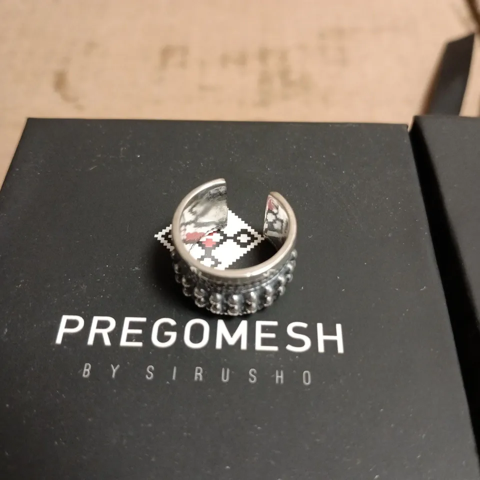 2 X SILVER RINGS PREGOMESH BY SIRUSHO BOXED