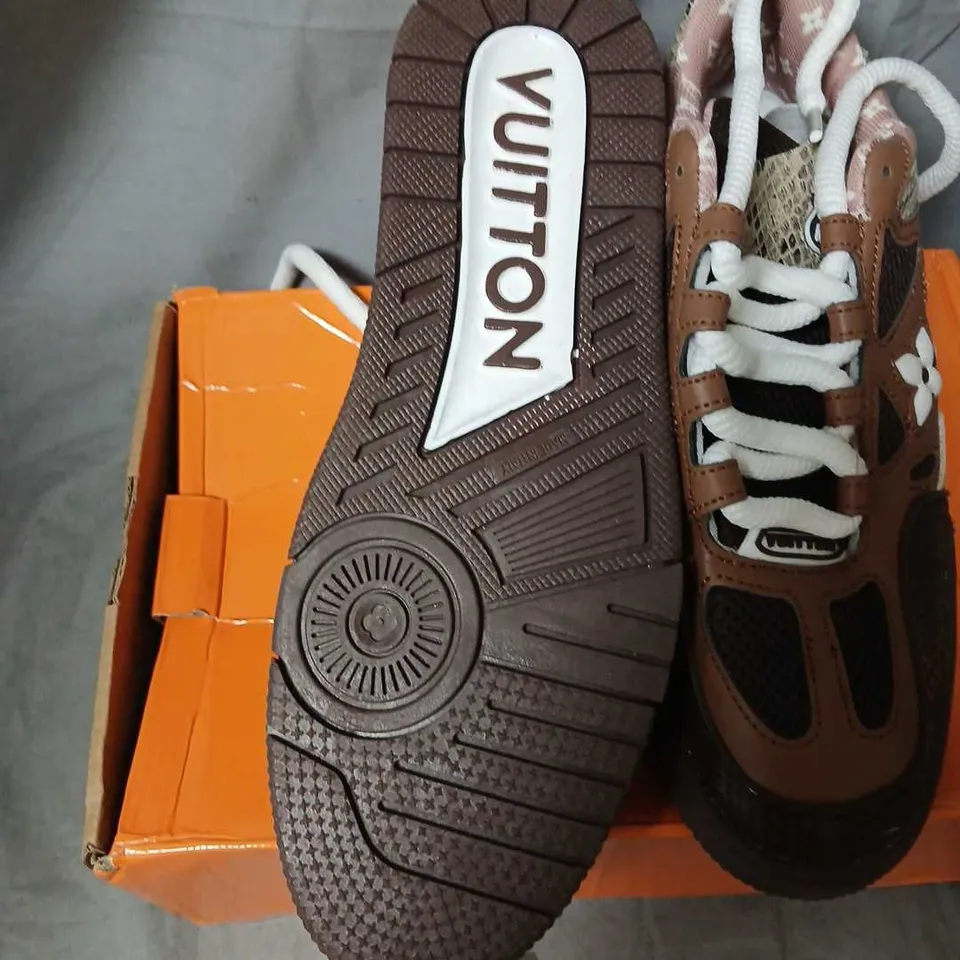 LOUIS VUITTON LV TRAINER SNEAKER – BROWN/BEIGE, BOXED