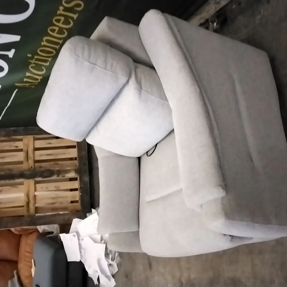 QUALITY BRITISH DESIGNED & MANUFACTURED G PLAN LIGHT GREY FABRIC ELECTRIC RECLINING ARMCHAIR