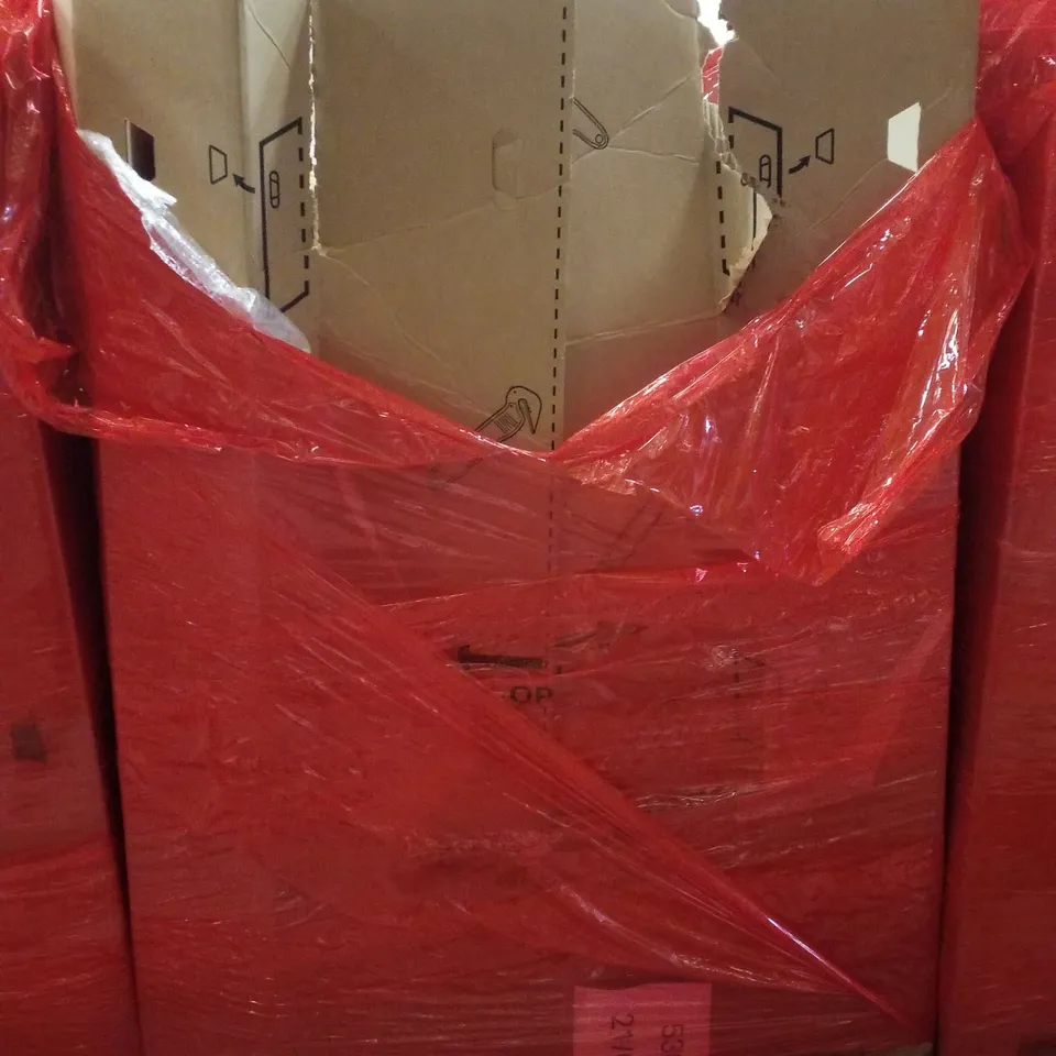 PALLET CONTAINING ASSORTED PRODUCTS INCLUDING FLOATING SHELVES, FOOD DEHYDRATOR, CHAFING DISH & DISPLAY STAND