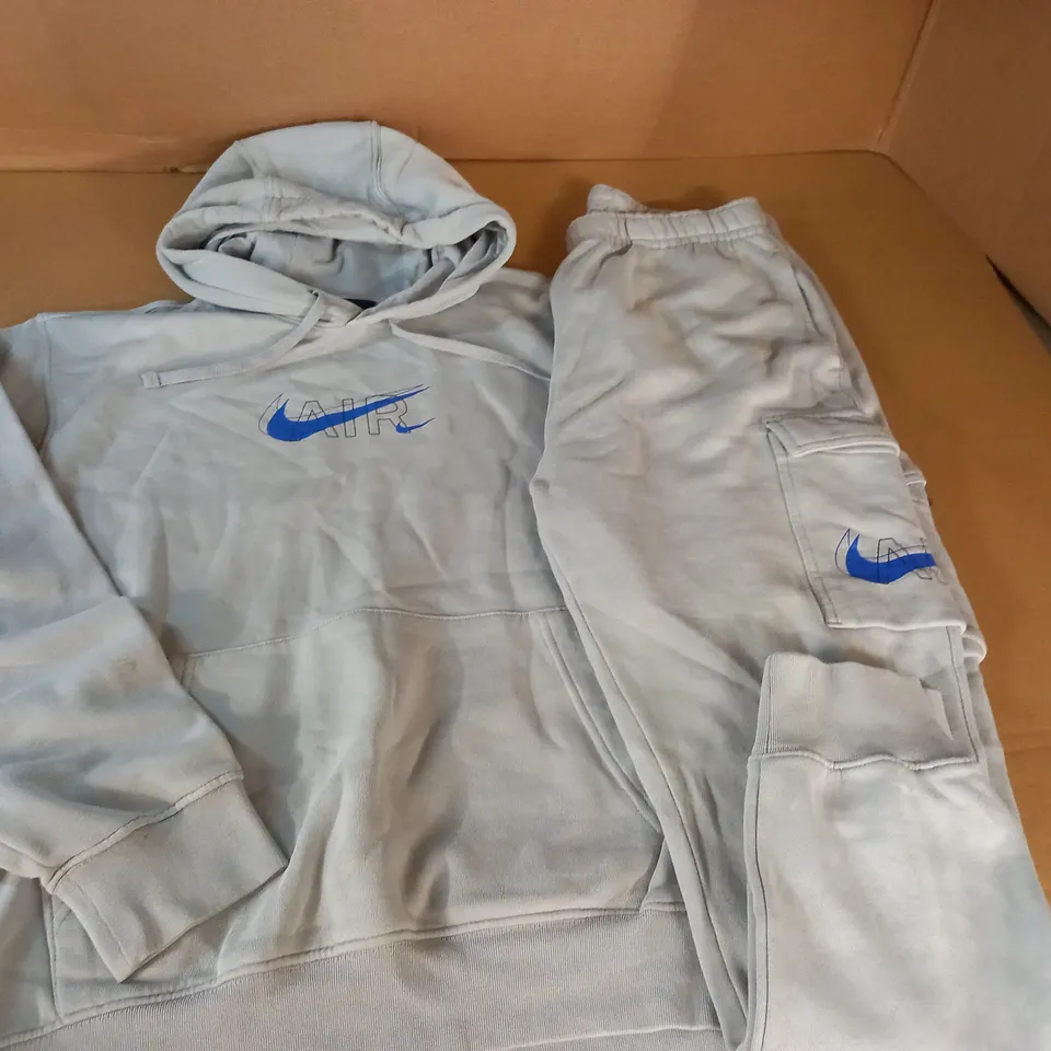 NIKE LIGHT BLUE FLEECE TRACKSUIT - M 