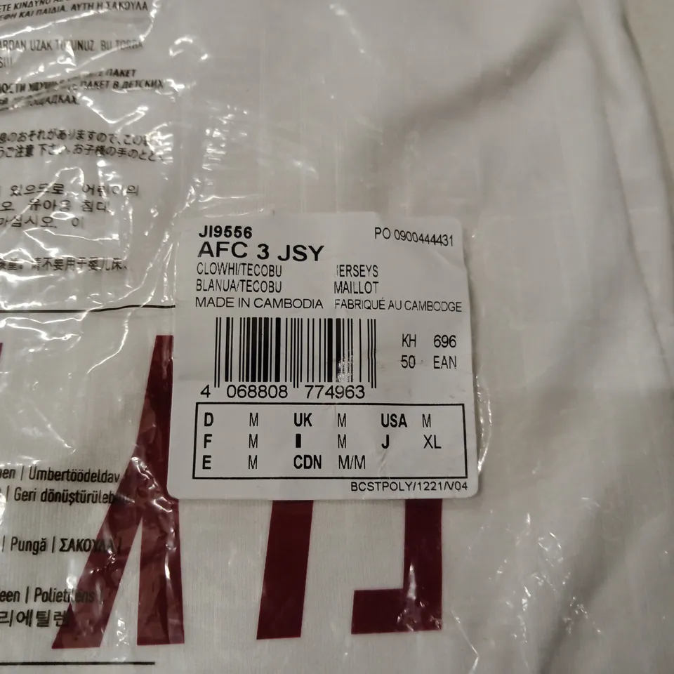 ADIDAS ARSENAL AFC 3JSY JERSEY – ADULT M, WHITE