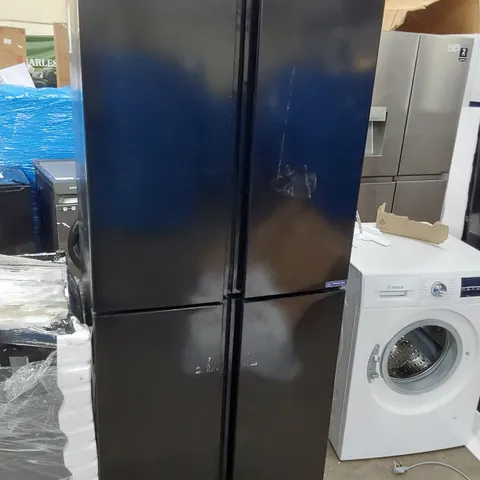 FRIDGEMASTER BLACK AMERICAN STYLE FRIDGE FREEZER