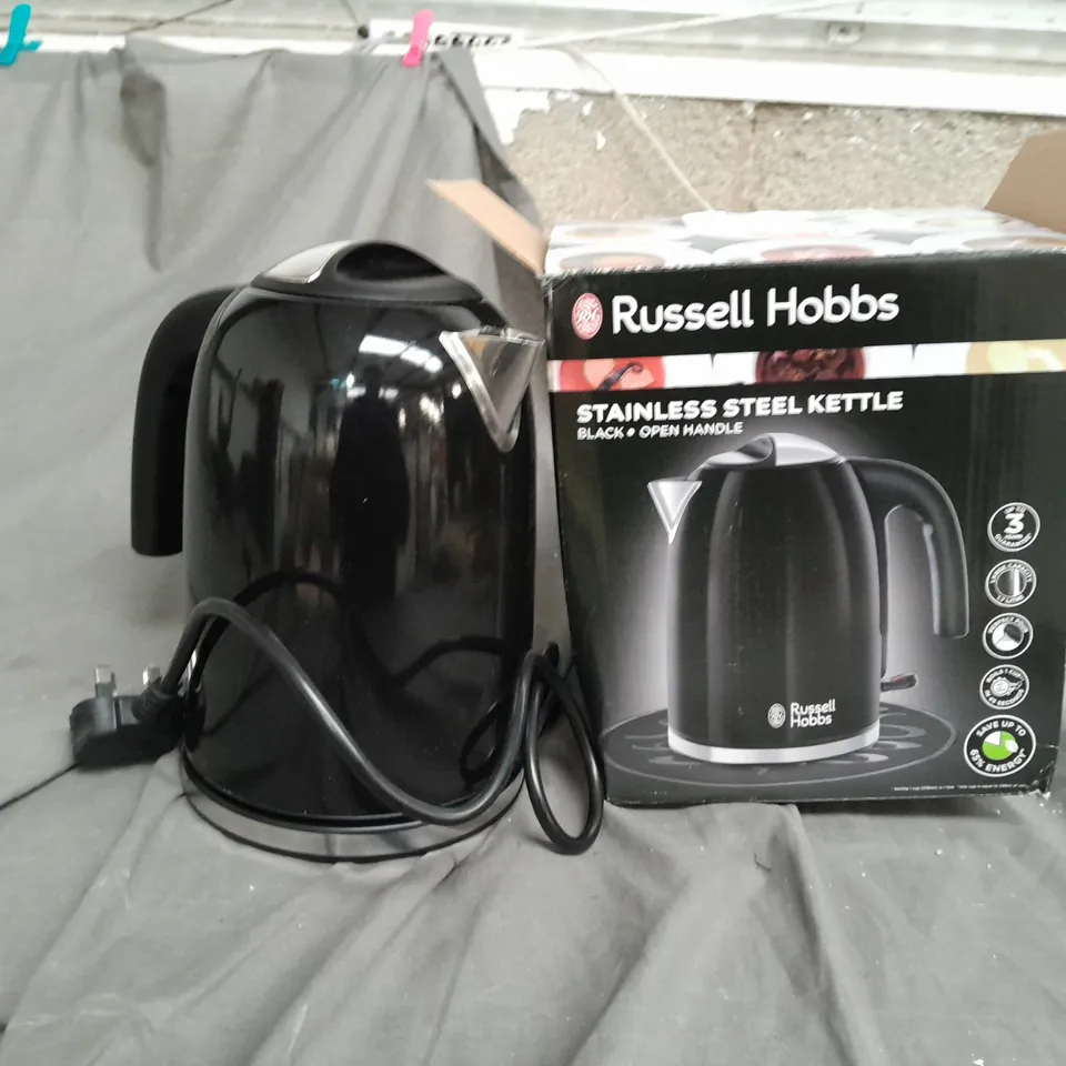 RUSSELL HOBBS STAINLESS STEEL KETTLE BLACK 