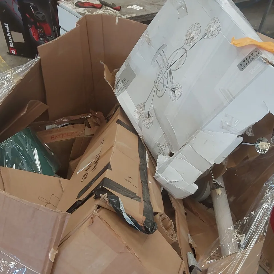 PALLET CONTAINING A LARGE QUANTITY OF ASSORTED LIGHTING ITEMS ECT