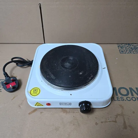 OYPLA PORTABLE ELECTRIC HOT PLATE – SINGLE BURNER (WHITE)
