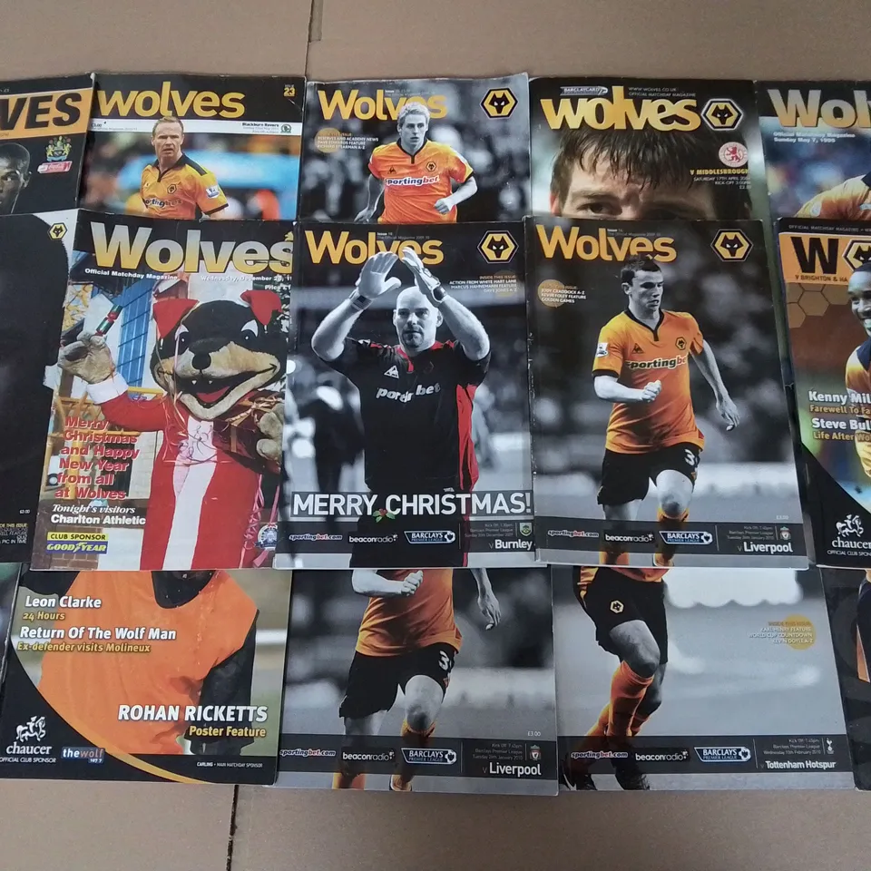 LOT OF 15 ASSORTED WOLVES MATCH DAY MAGAZINES