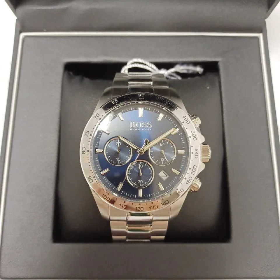 BOSS HERO SPORT LUX BLUE SUNRAY CHRONOGRAPH WATCH RRP £379