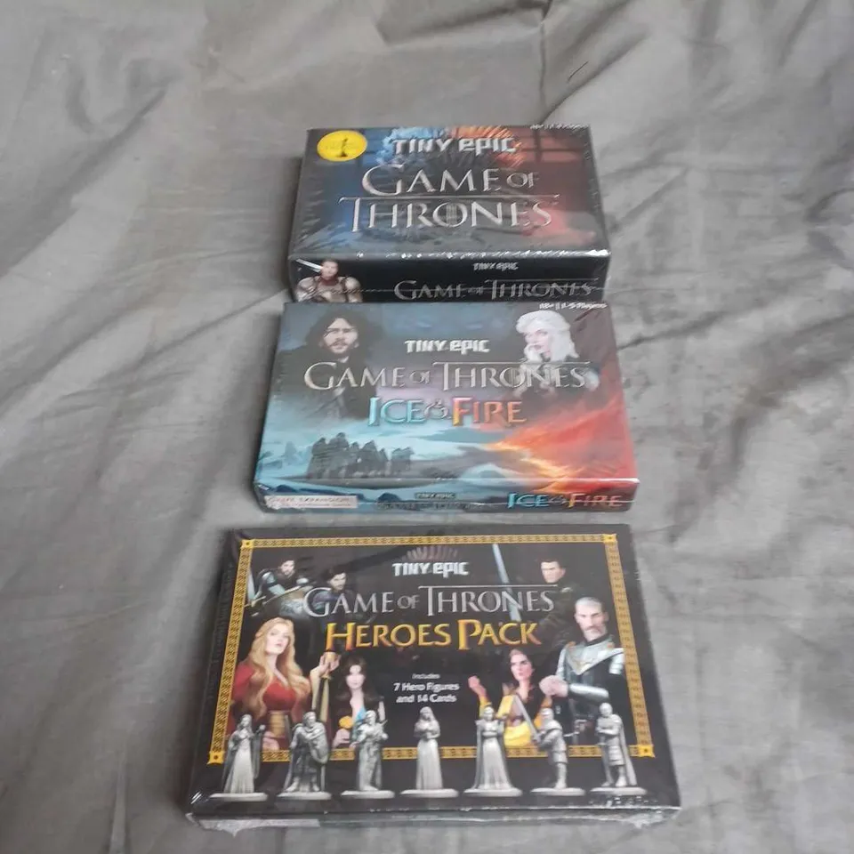 SEALED TINY EPIC GAMEOF THRONES DELUXE EDITION GAME WITH X2 EXPANSION PACKS