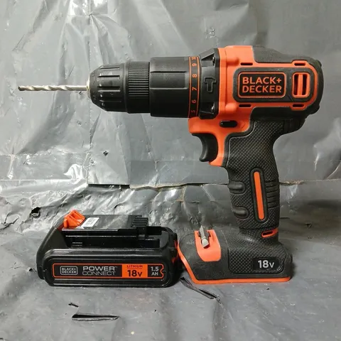 BLACK & DECKER 18V COMBI HAMMER DRILL  BCD700S1K-GB