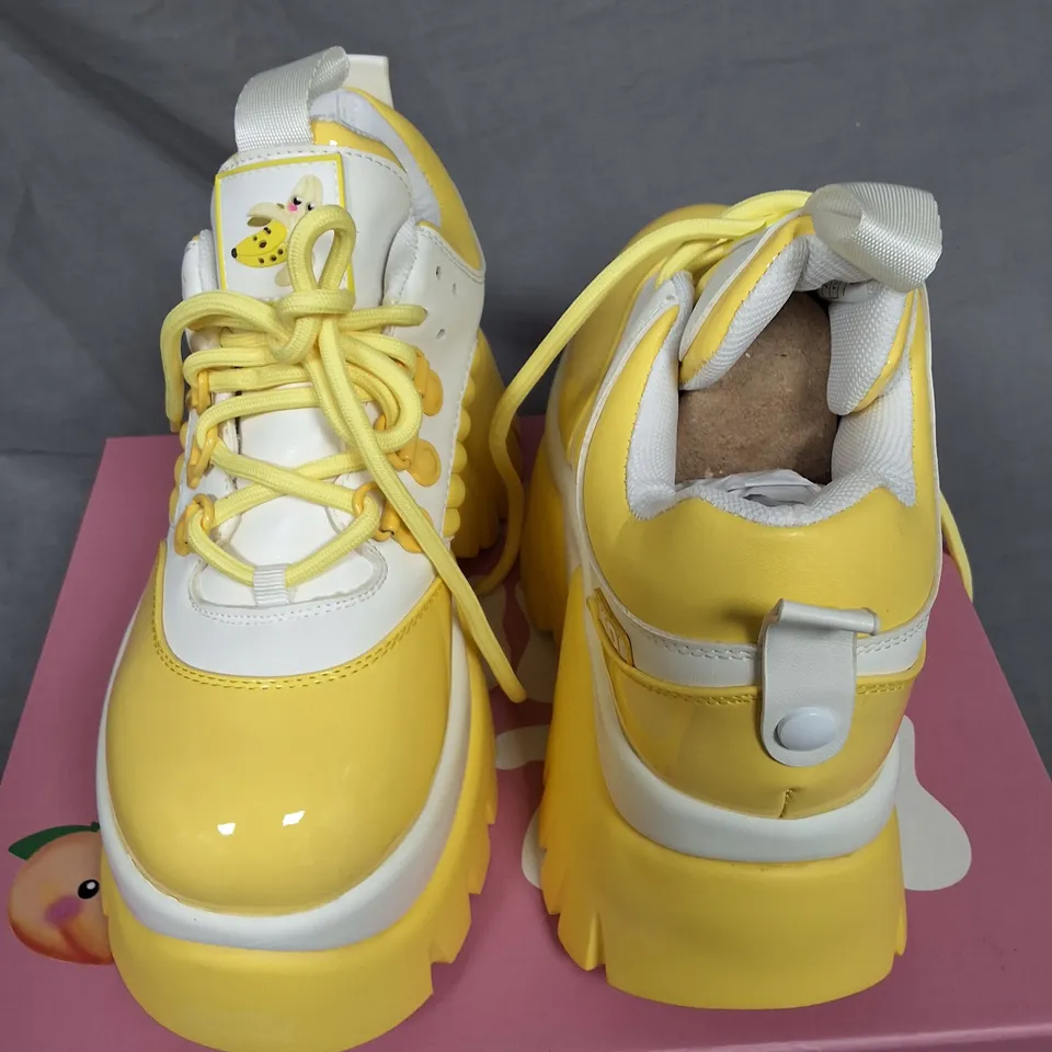 BOXED KOU FRUTTI TUTTI BANANA MILKSHAKE TRAINERS - UK 4