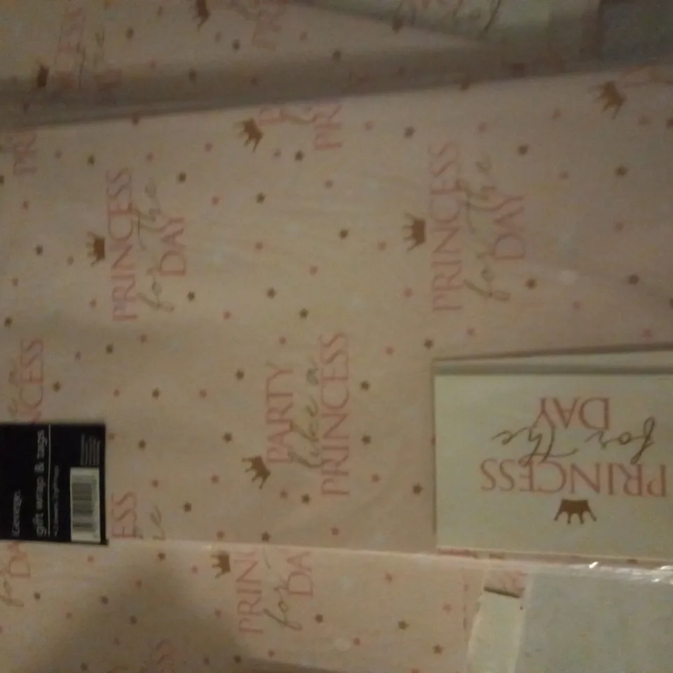 LOT OF 40 PARTY PRINCESS GIFT WRAP AND GIFT TAGS SET