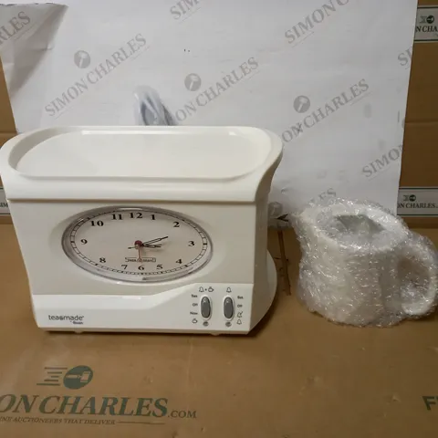 SWAN VINTAGE TEASMADE WITH CLOCK AND ALARM, WHITE, STM201N
