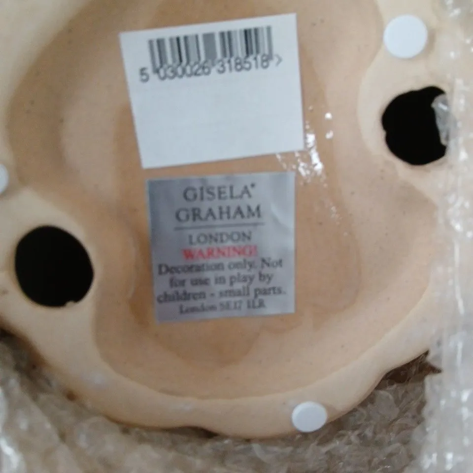 GISELA GRAHAM LONDON CERAMIC PUMPKIN ORNAMENT