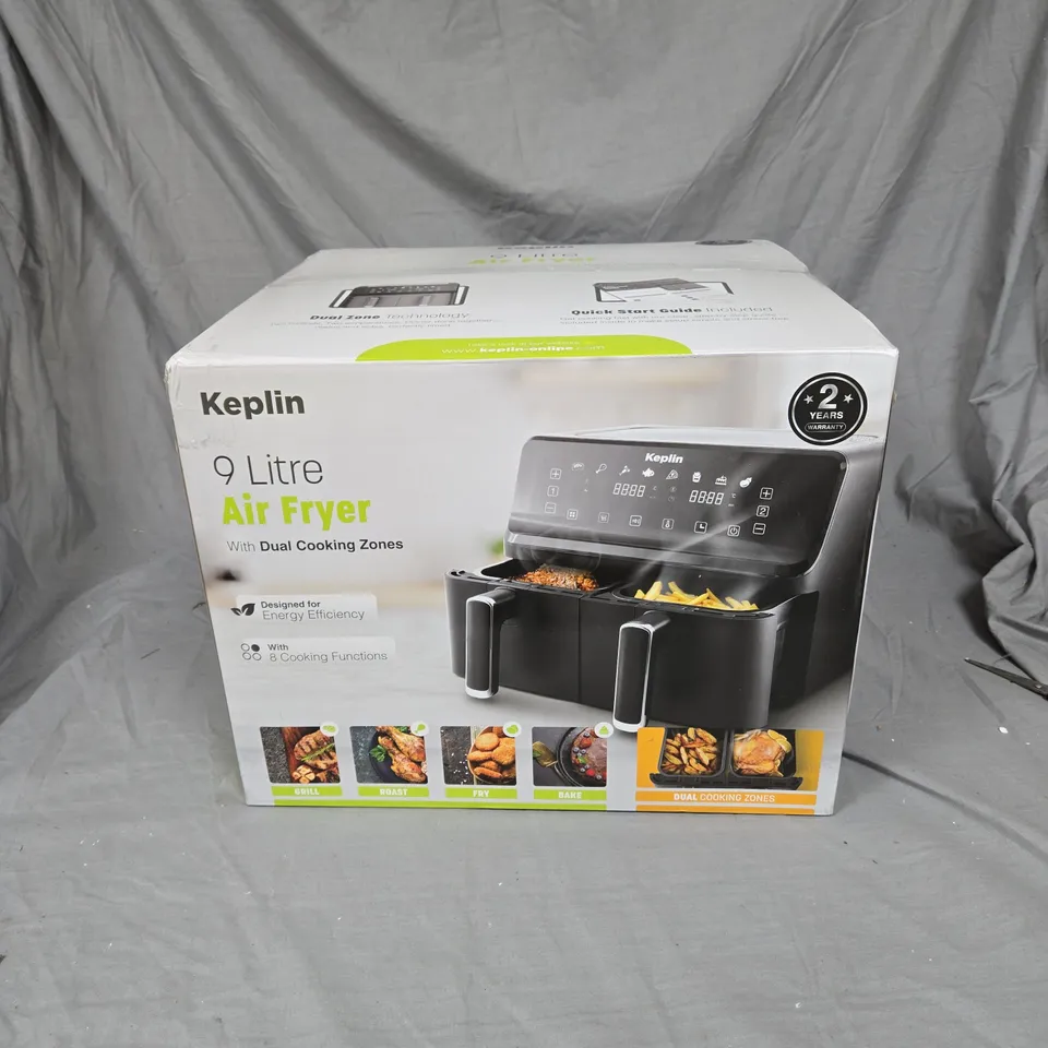 KEPLIN 9 LITRE AIR FRYER WITH DUAL COOKING ZONES