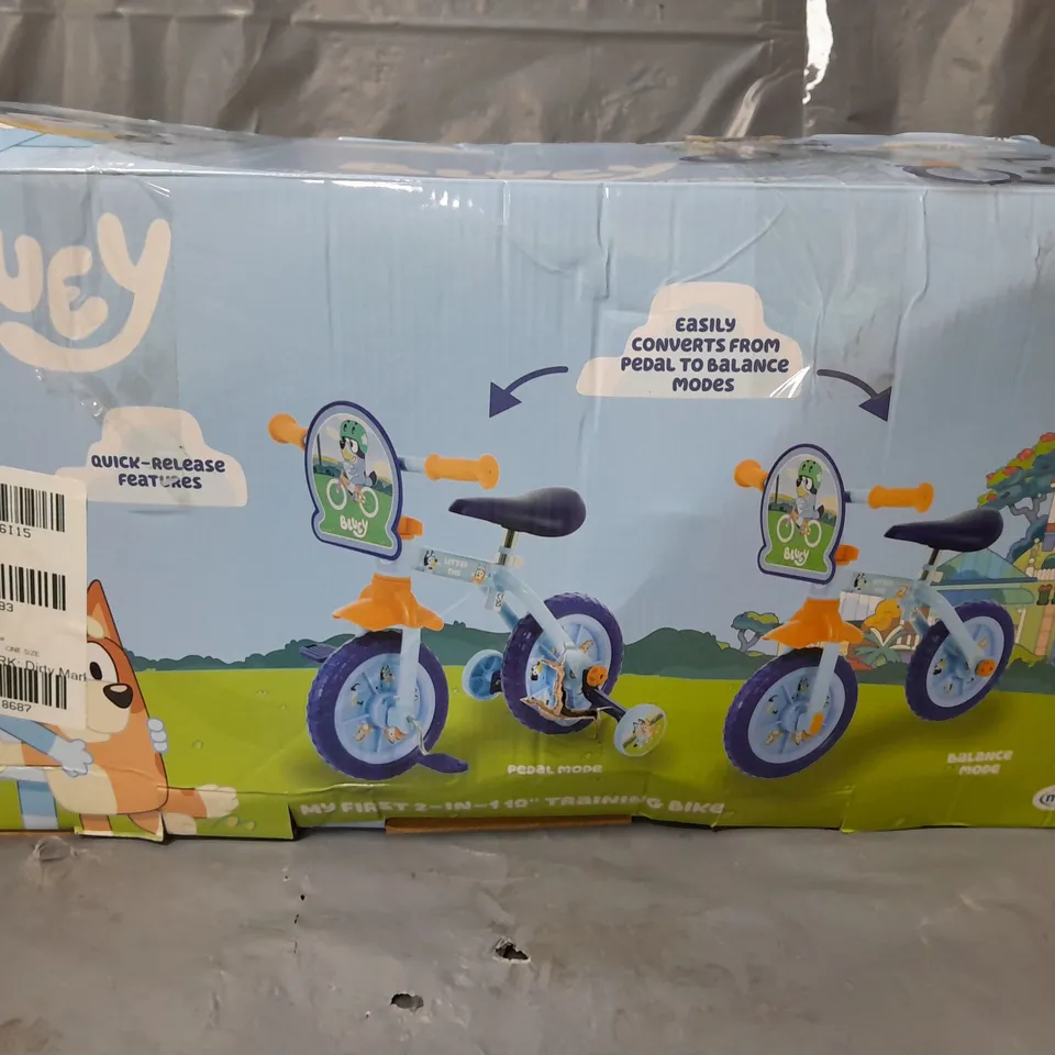 BOXED BLUEY 2IN1 TRAINING BIKE