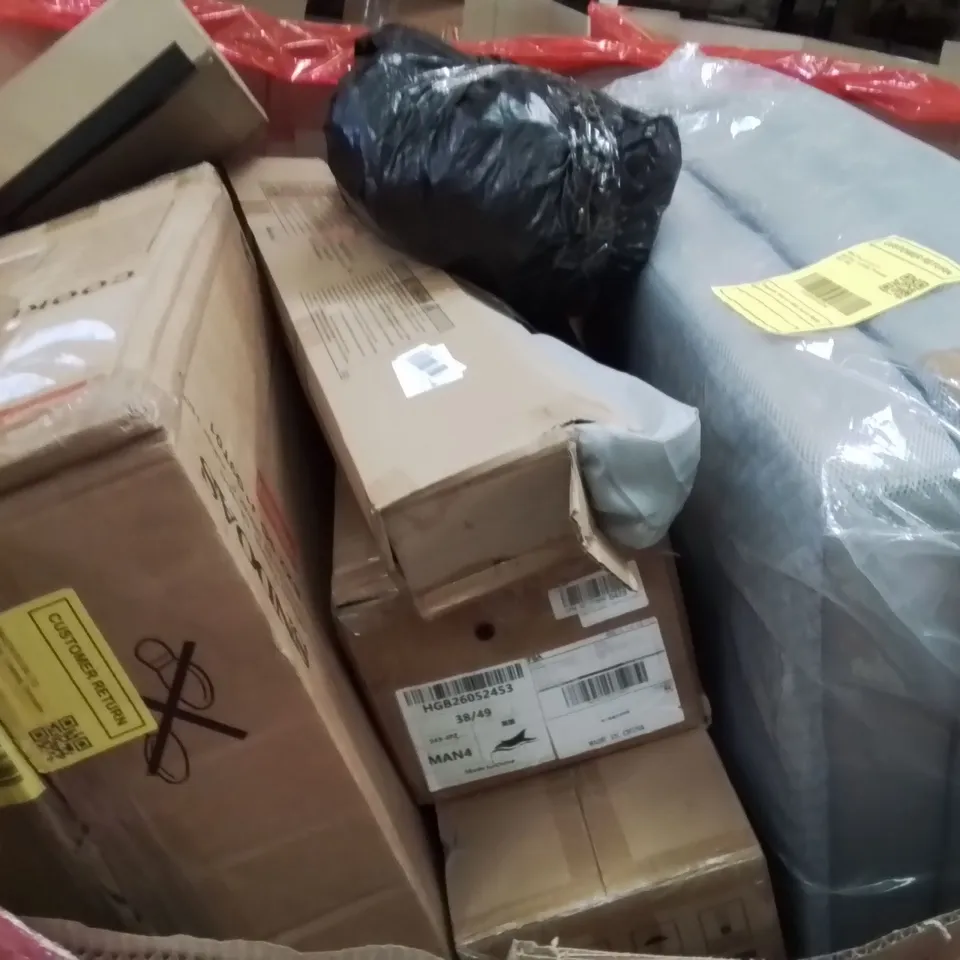 PALLET OF ASSORTED HOUSEHOLD GOODS AND PRODUCTS TO INCLUDE;MULTIFUNCTIONAL MASSAGE CUSHION,COOKER HOOD,SHREDDING MACHINE