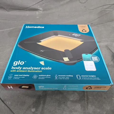 HOMEDICS GLO BODY ANALYSER SCALE WITH AMBIENT ILLUMINATION – BOXED