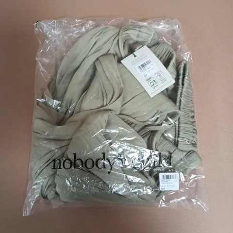 BAGGED NOBODYS CHILD VIDA CUFFED TROUSERS IN GREEN - UK 12