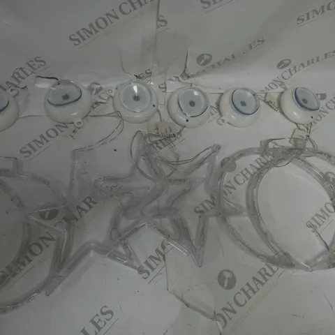 PACK OF 8 X BATTERY OPERATED MOONS AND STARS