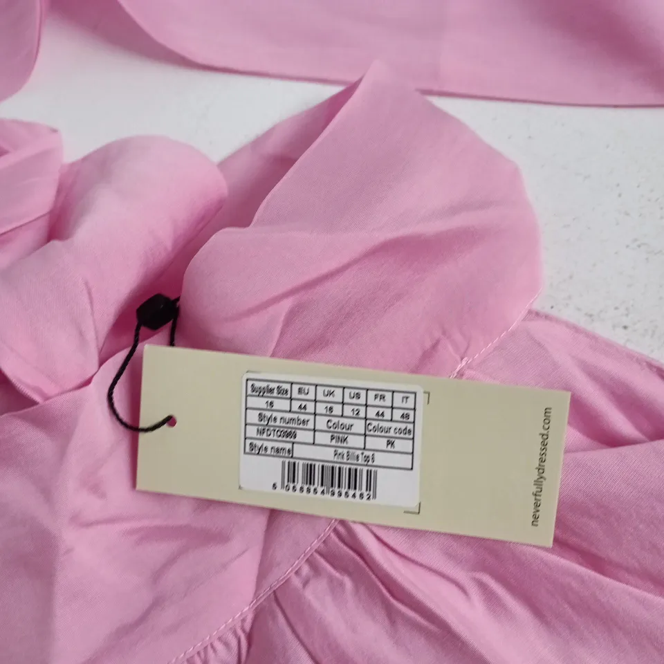 NEW FULLY DRESSED PINK DRESS – UK 16 (EU 44, US 12), MADE IN CHINA