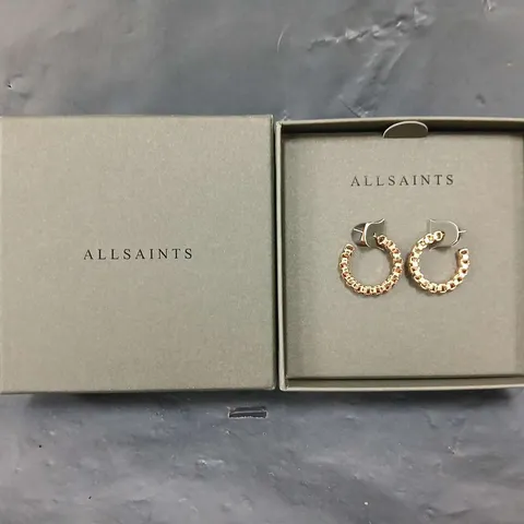 ALLSAINTS BOXED CHAIN SMALL HOOP EARRING