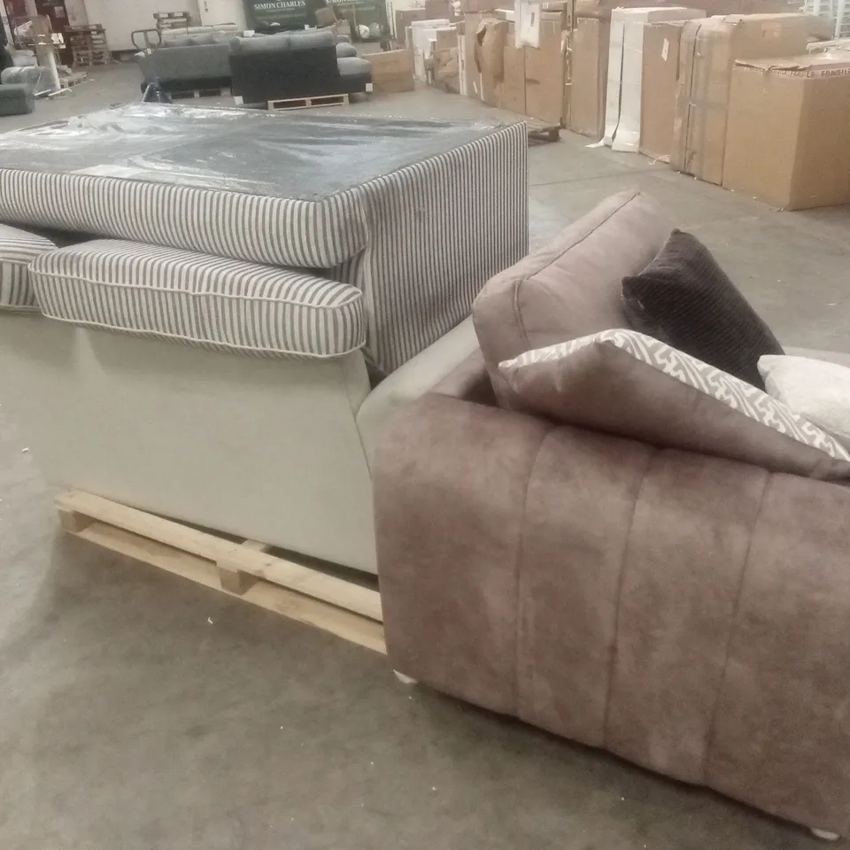 3 x ASSORTED INCOMPLETE DESIGNER SOFA PARTS AND PIECES