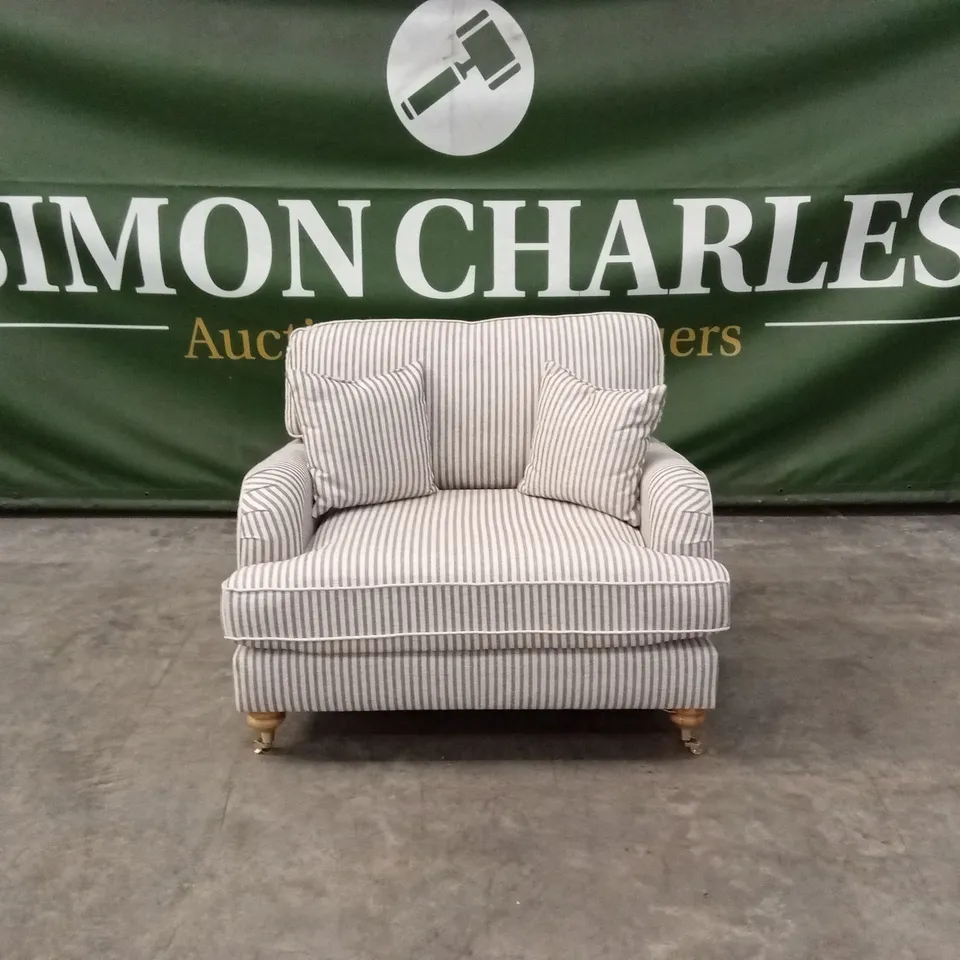 BAY STRIPE SNUGGLE CHAIR RRP £849
