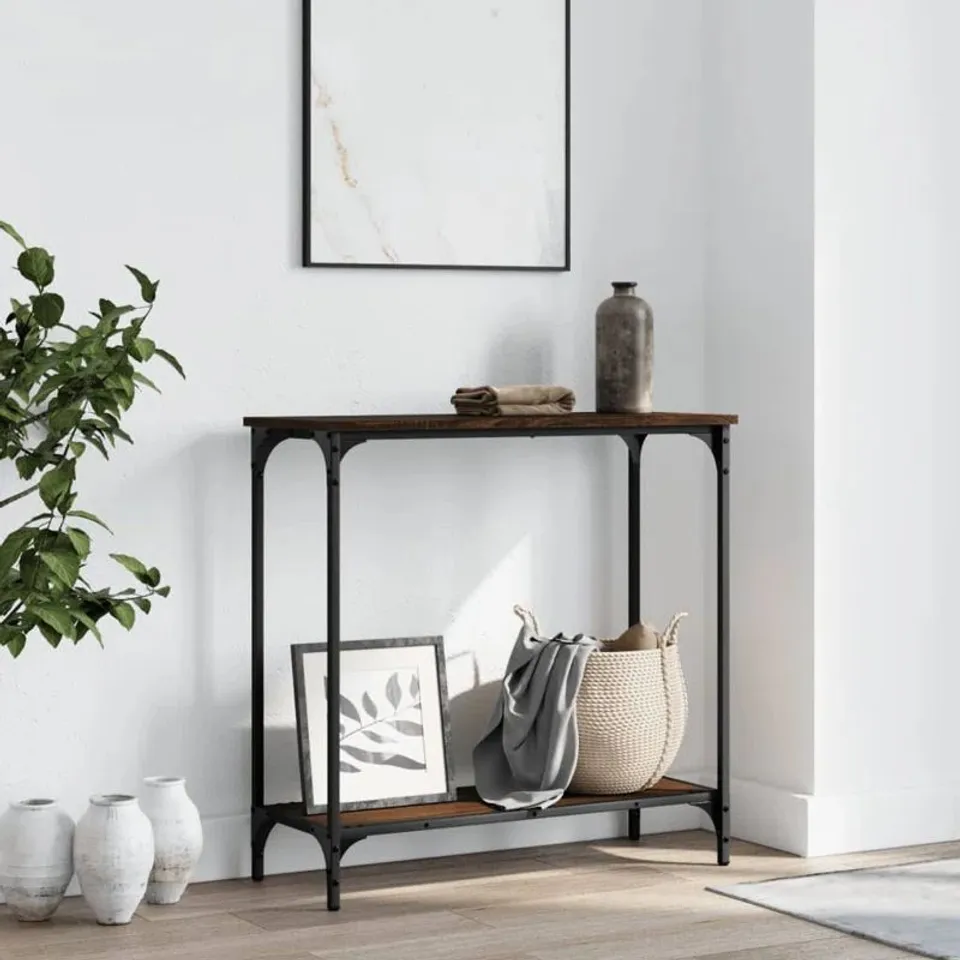 BOXED AALAYAH CONSOLE TABLE - DARK BROWN (1 BOX)