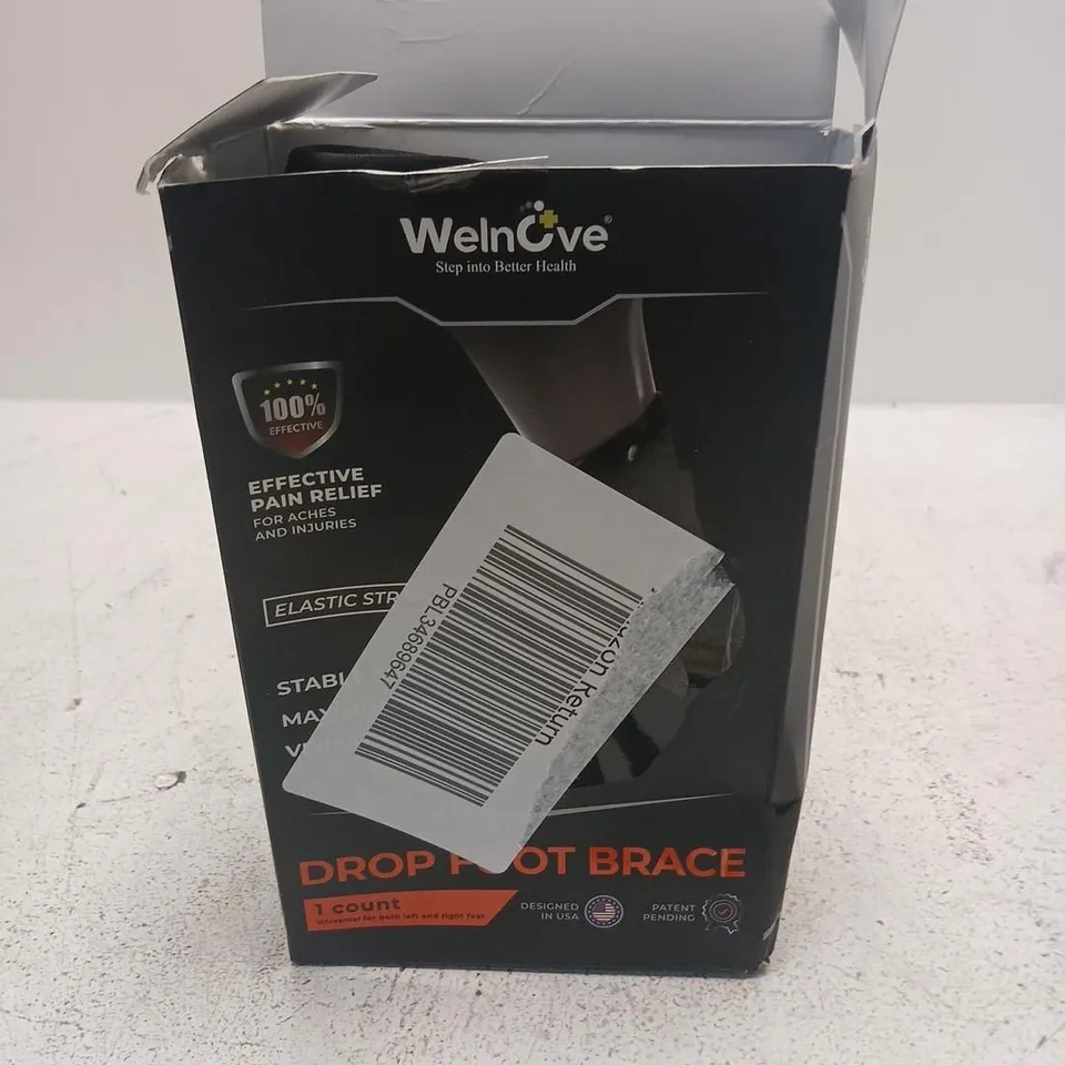 DROP FOOT BRACE – BOXED MEDICAL DEVICE (WELLNESS BRAND)