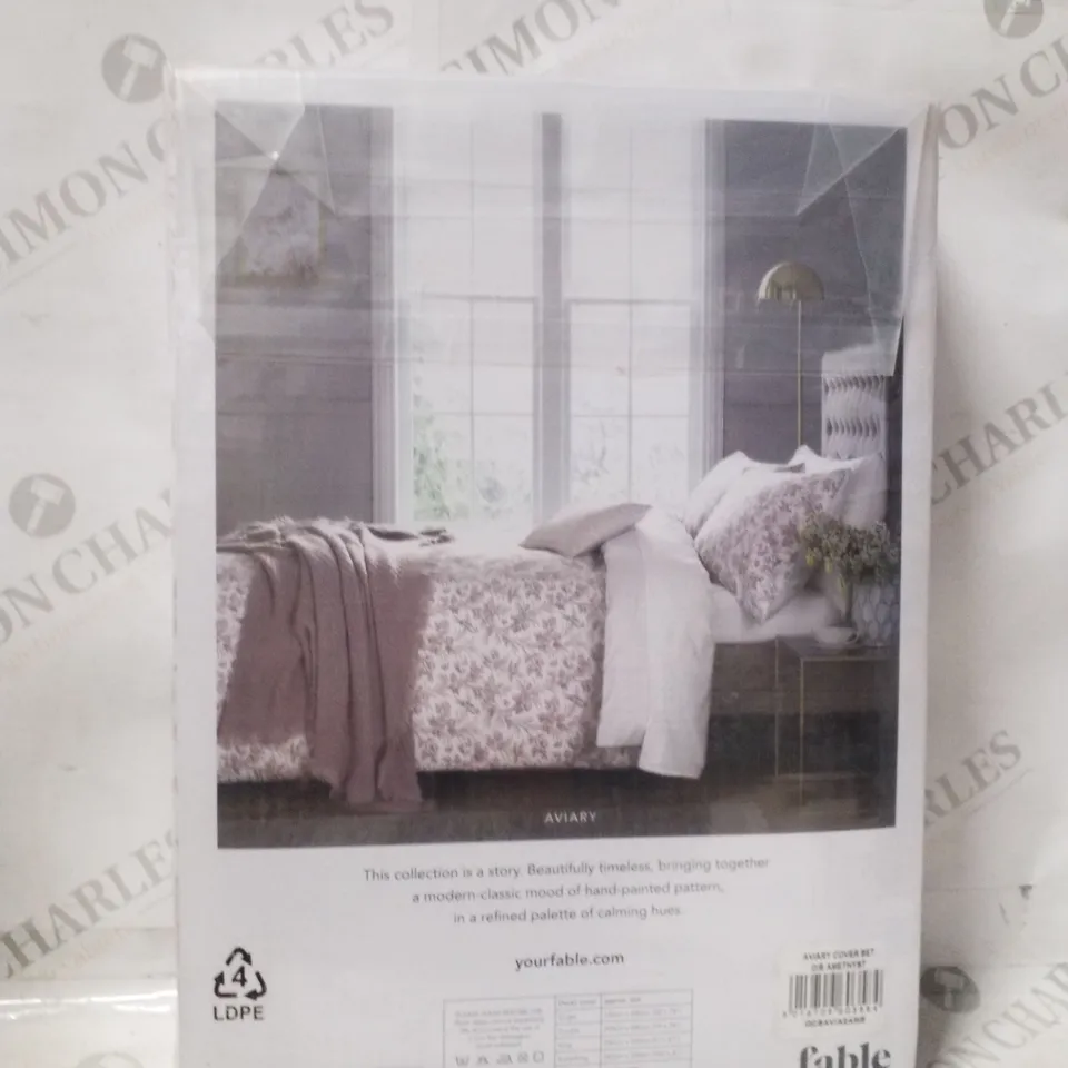 BRAND NEW SEALED AVIARY BRUSHED COTTON DUVET COVER SET DOUBLE 