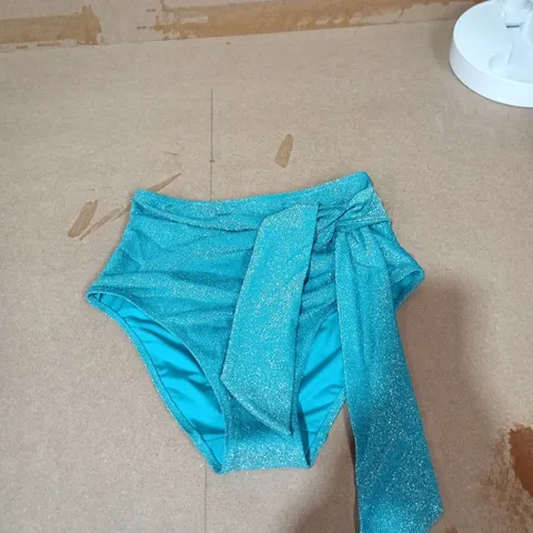 BRAVISSIMO BILLIE SPARKLE HIGH WAIST BRIEF – TEAL/SILVER (UK 8) – PANACHE