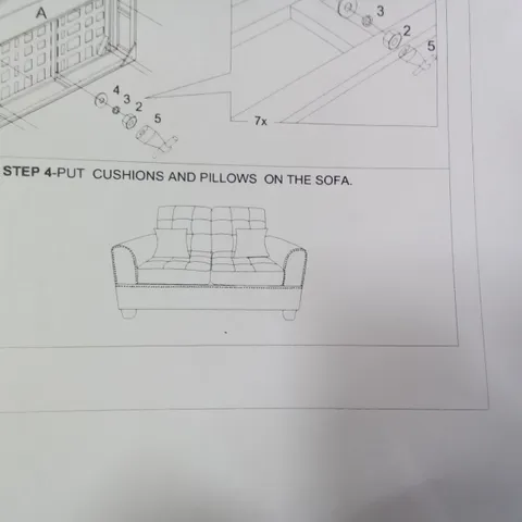 BOXED BRAVICH BEIGE 2 SEATER SOFA