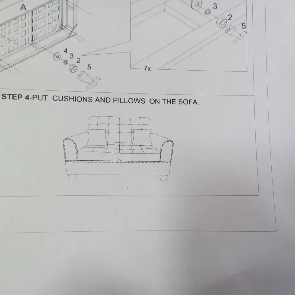 BOXED BRAVICH BEIGE 2 SEATER SOFA