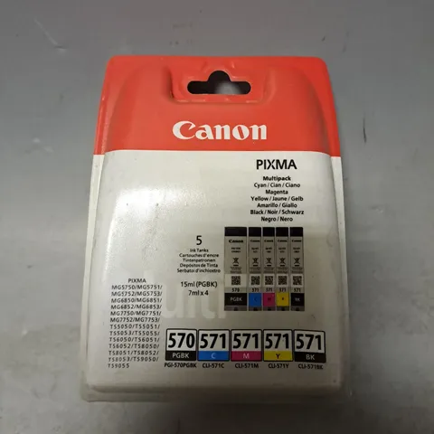 BOX OF APPOXIMATELY 12 CANON PIXMA MULTIPACKS WITH 5 INK TANKS 