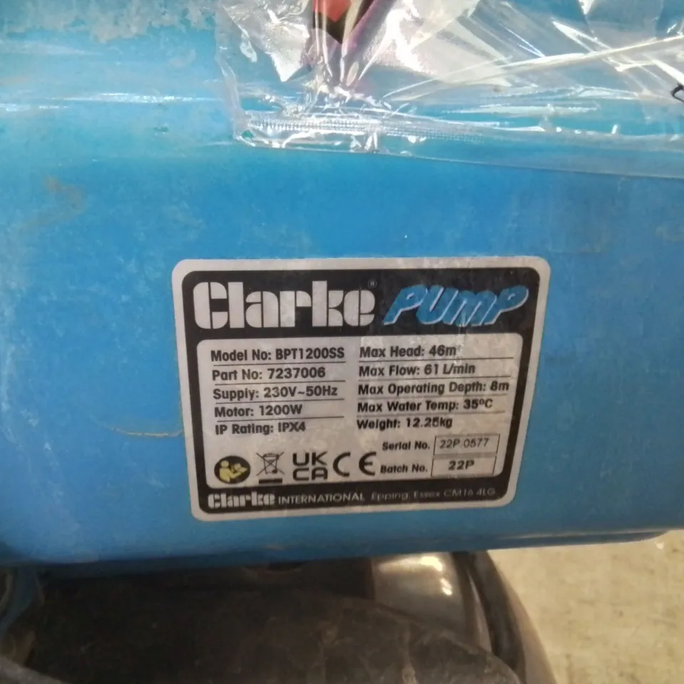 CLARKE BPT1200SS PUMP