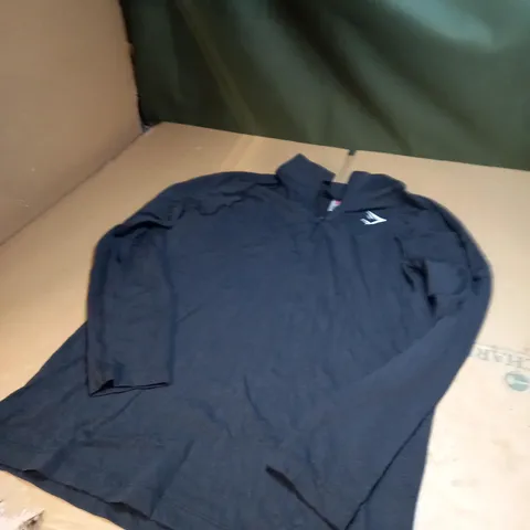 BLACK GYMSHARK GYM JACKET SIZE L