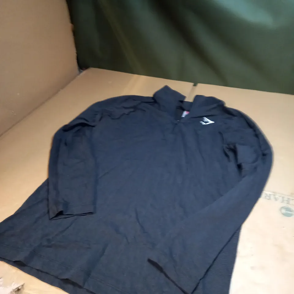 BLACK GYMSHARK GYM JACKET SIZE L