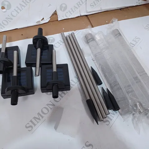 BOXED BELL & HOWELL GLIMMER STICKS SET OF 4 SOLAR PATHWAY LIGHTS