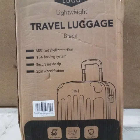 BOXED LUGG LIGHTWEIGHT TRAVEL LUGGAGE - BLACK
