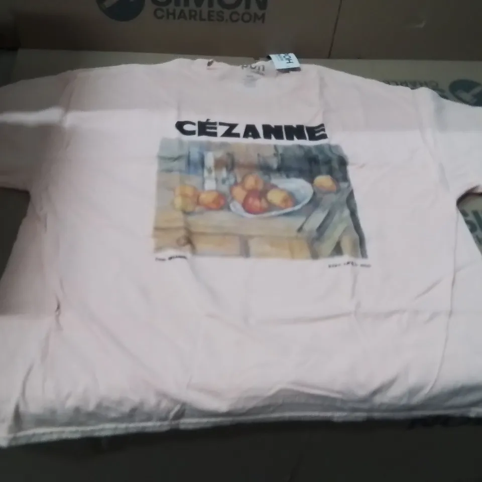 BOXED BRAND NEW APPROXIMATELY 40 APOLLO LONDON CEZANNE T-SHIRT PEACE SIZE 18/20