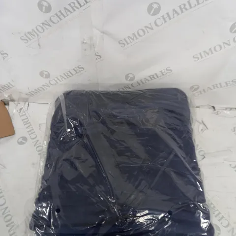 BOXED COZEE HOME HEATED PLUSH WEARABLE BLANKET IN NAVY