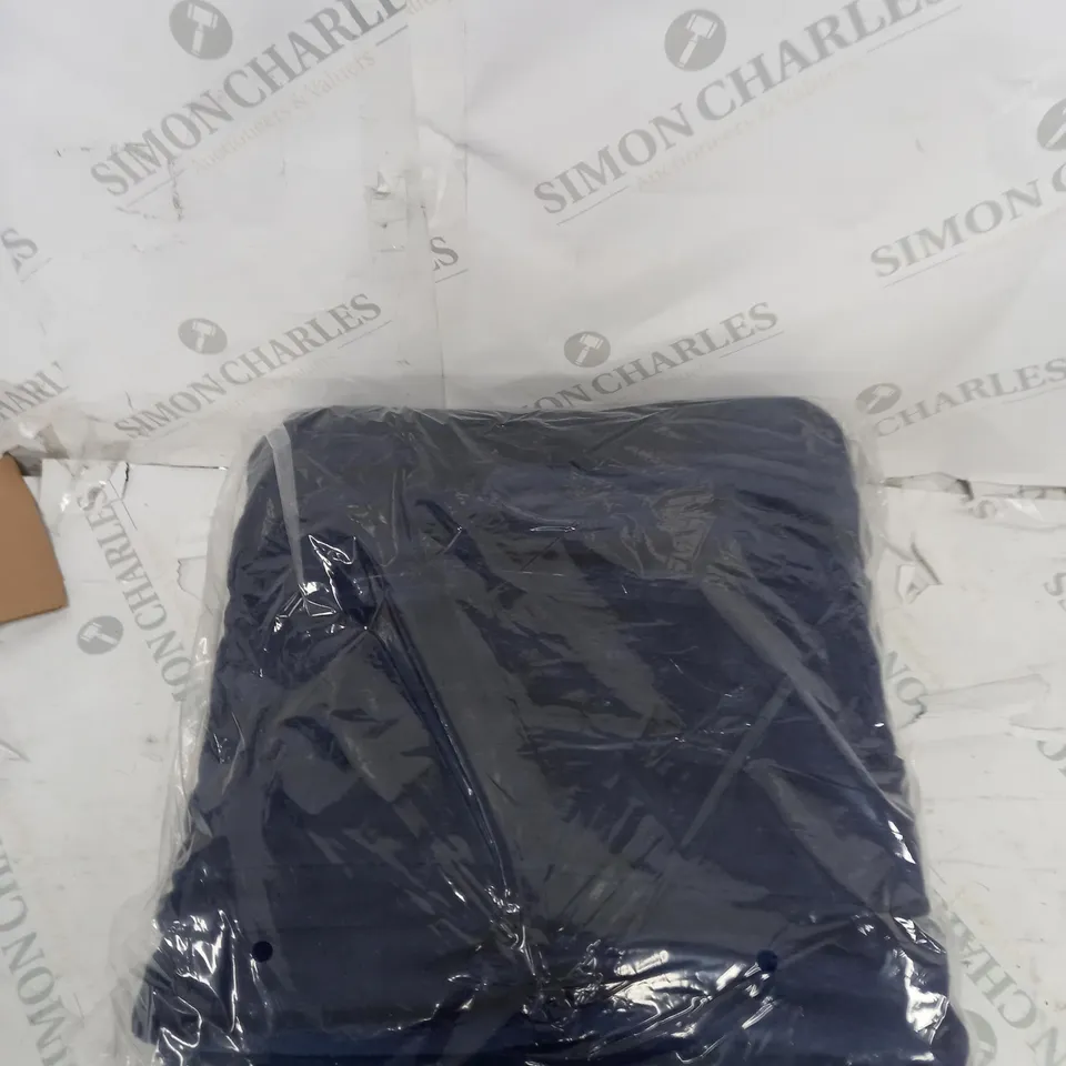 BOXED COZEE HOME HEATED PLUSH WEARABLE BLANKET IN NAVY