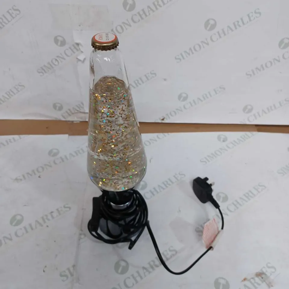 SCHYLLING LAVA LAMP - BLACK CHROME BASE