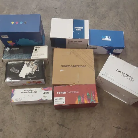 PALLET TO CONTAIN A LARGE ASSORTMENT OF PRINTER TONER CARTRIDGES - VARIOUS BRANDS, TYPES
