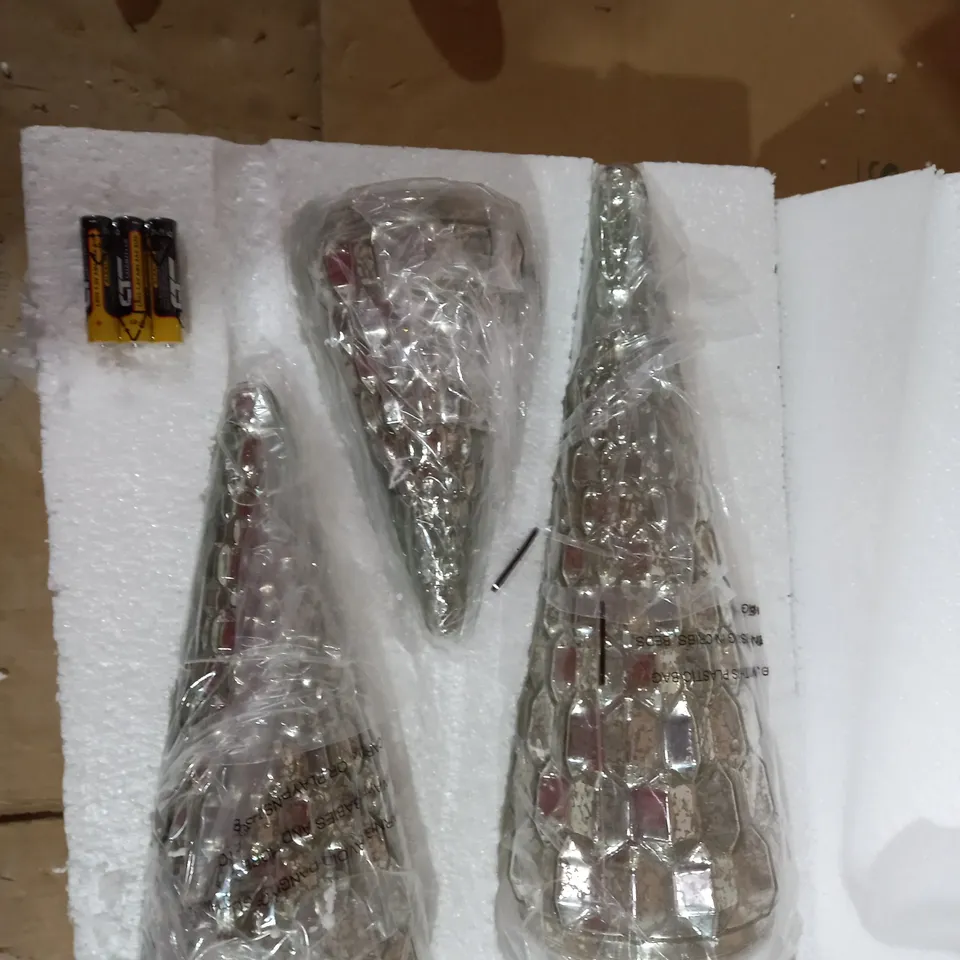 ALISON CORK SET OF MERCURY GLASS TREES