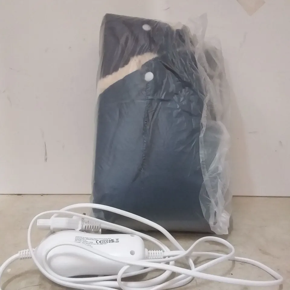 BOXED SUPER POLAR FLEECE HEATED BLANKET ( BLUE )
