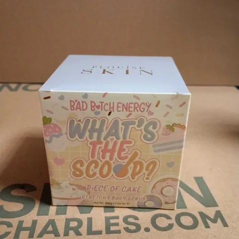 PLOUISE BAD BITCH ENERGY WHAT'S THE SCOOP? PIECE OF CAKE STRETCHY BODY SCRUB 200G