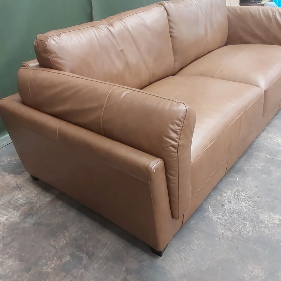 MORENA 3 SEATER STANDARD BACK LEATHER SOFA